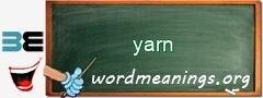 WordMeaning blackboard for yarn